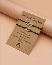 Load image into Gallery viewer, Beautiful Mother Daughter Heart and infinity charm Matching bracelets