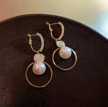 Load image into Gallery viewer, Beautiful Tassel White Pearl with Zircon Earring for Woman