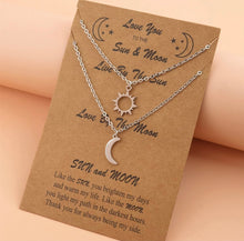 Load image into Gallery viewer, Beautiful Sun βοΈ and Moon π stainless steel Necklace for mother-daughter-son, best friend, couple