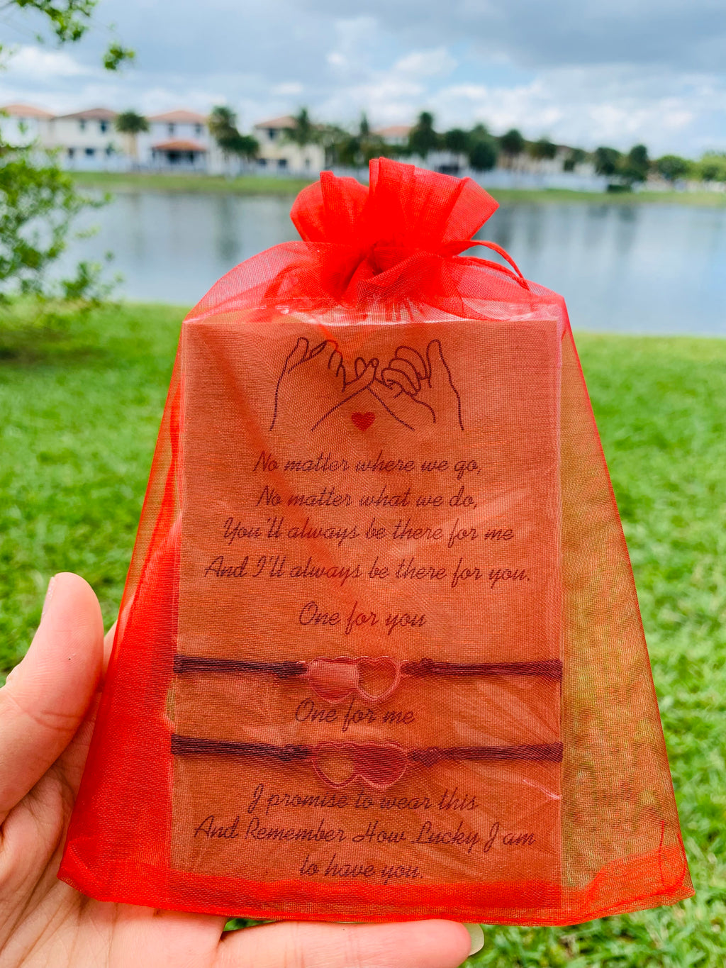 Stainless steel Double Heart friendship Matching bracelets