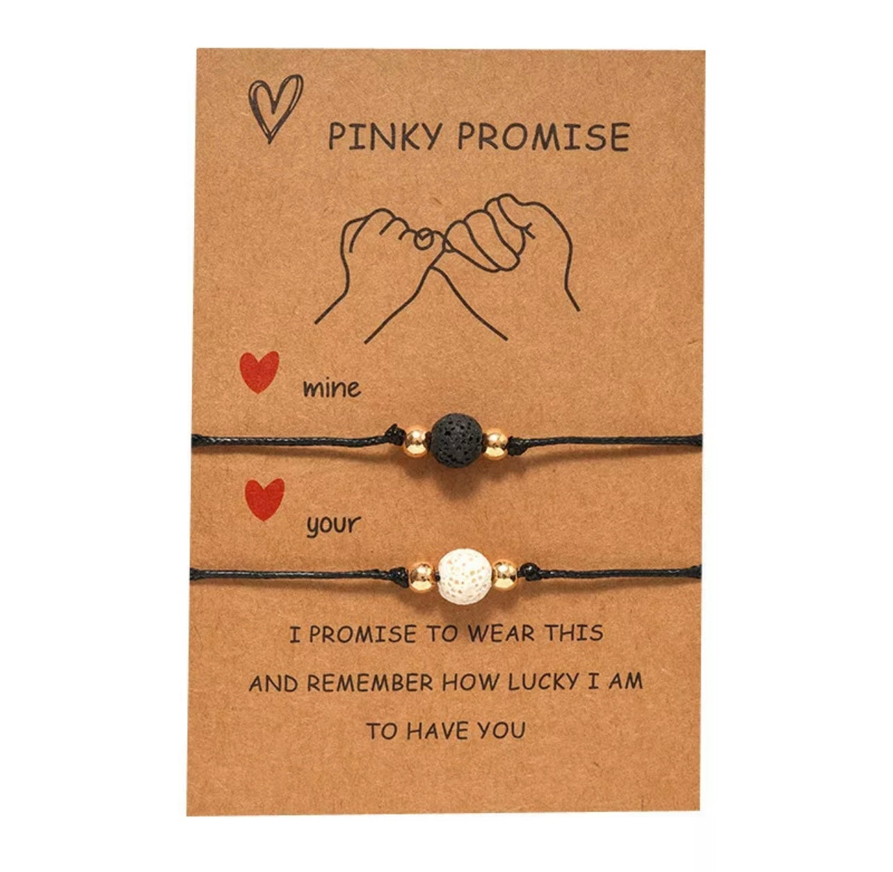 Pinky promise friendship matching bracelets for best friend, mother-daughter-son, couple, sisters
