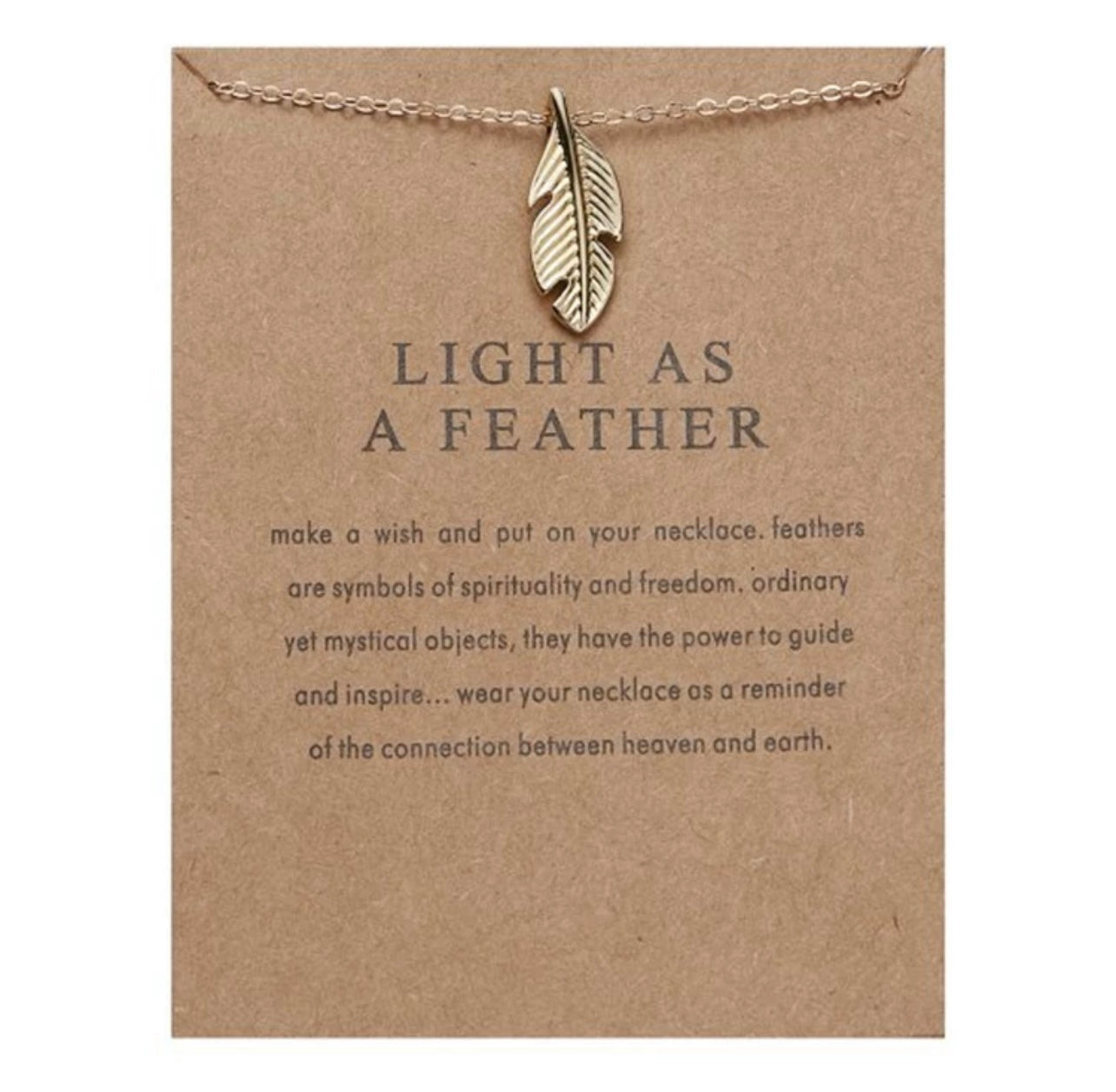 Light as a Feather Necklaces in Gold color