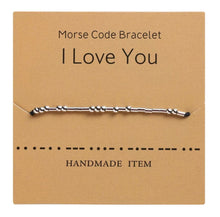 Load image into Gallery viewer, Morse code bracelet "I Love You"
