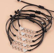 Load image into Gallery viewer, Beautiful Heart Matching bracelets for sisters 5 pcs set
