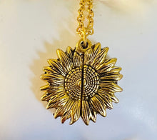Load image into Gallery viewer, Funny creative supportive Sunflower necklace with hidden gift message
