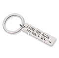 I love you more keychain stainless steel