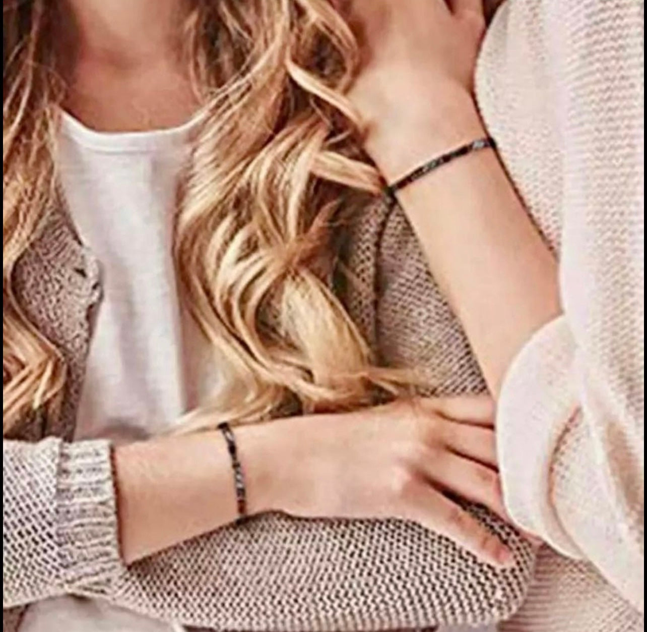 Wood and Black stone Morse Code bracelet "F. cancer" adjustable size for woman and man