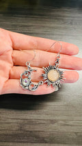 Beautiful Vintage Boho Sun and Moon Tassel Earring