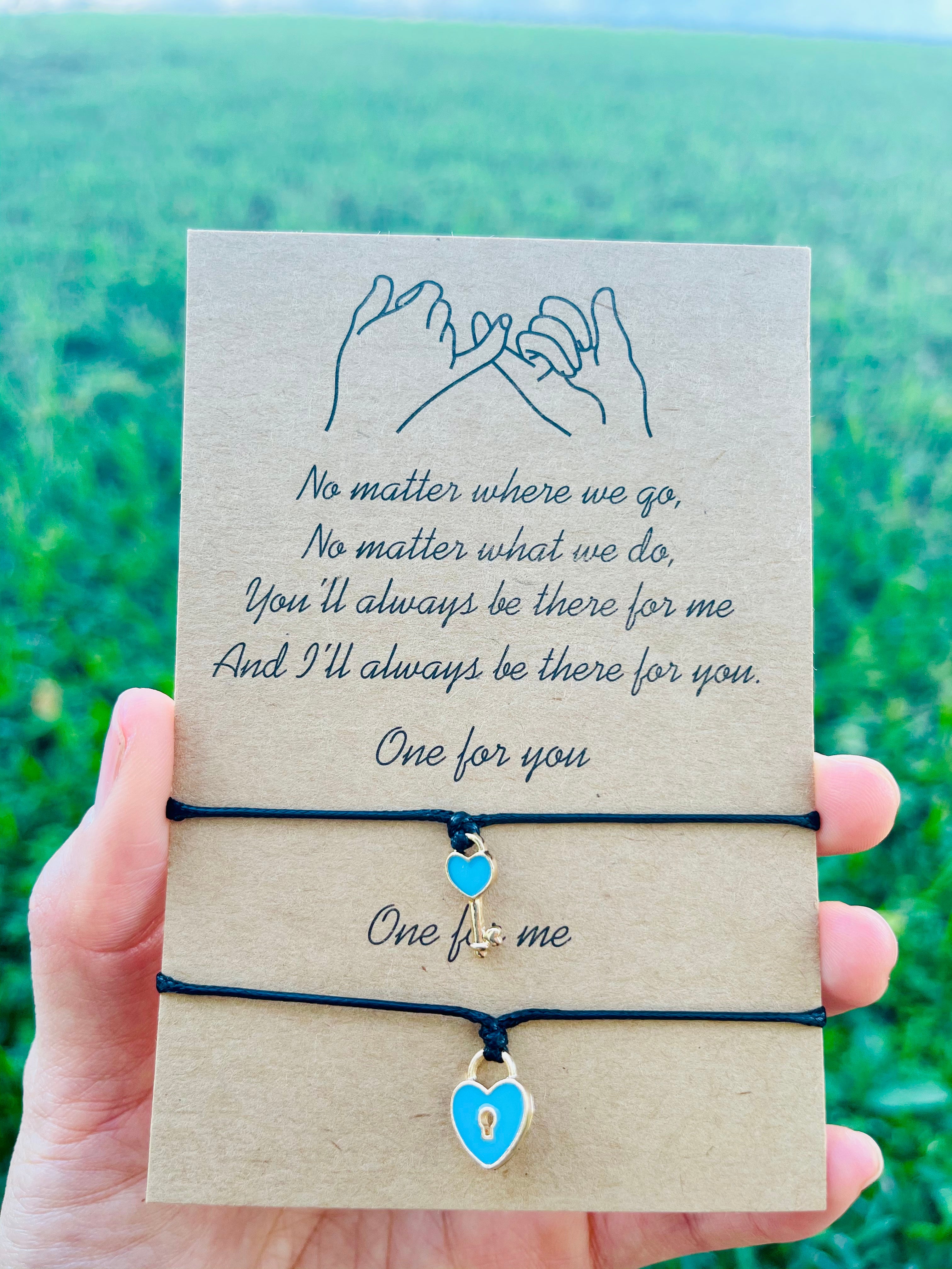 Lock & Key Friendship Matching bracelets