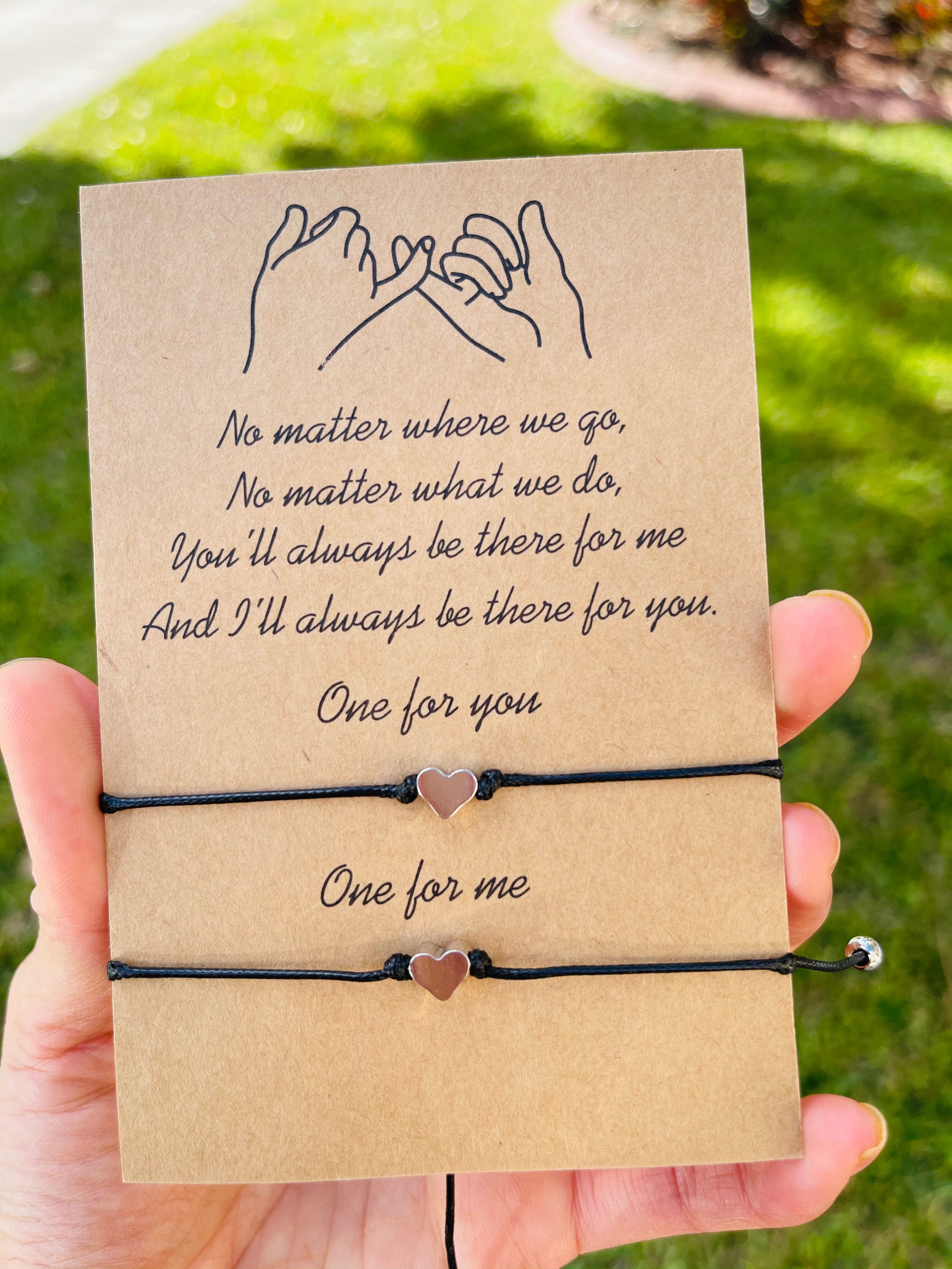 Simple Heart friendship Matching bracelets