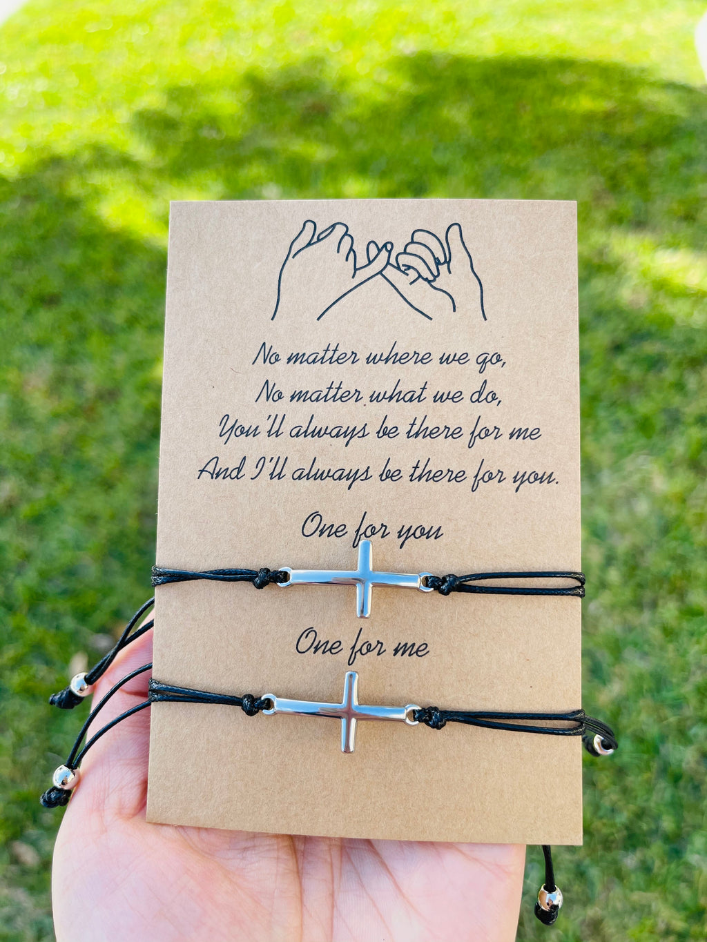 Stainless Steels Cross Friendship Matching bracelets