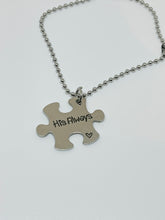 Load image into Gallery viewer, Puzzle Matching Couples Necklace Stainless Steel for him and her
