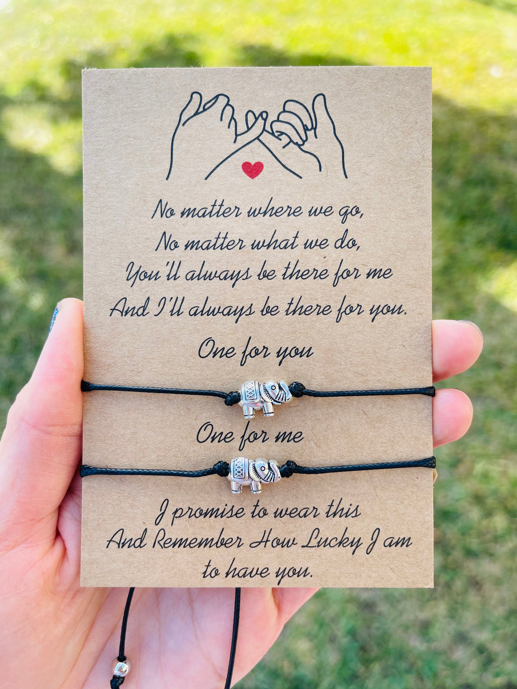 Elephant Friendship Matching Bracelets