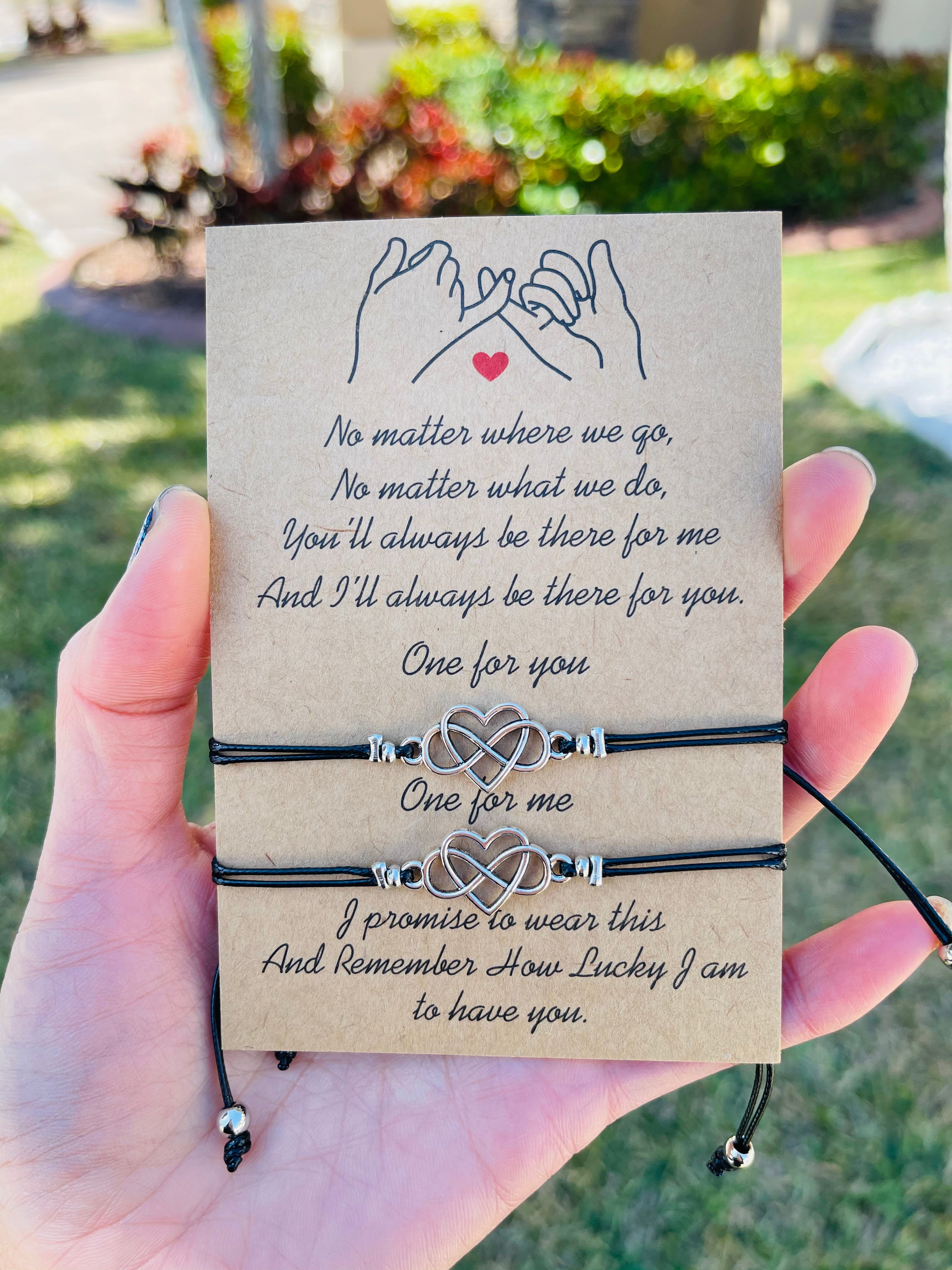 Infinity Heart Friendship Matching Bracelets