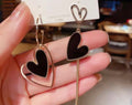 Heart Fashion Earring for Woman available in 2 colors Black And White