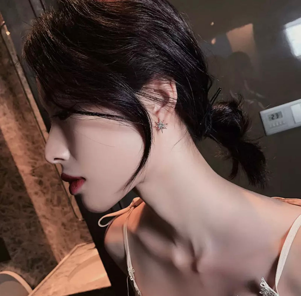 Beautiful Sun and Moon Asymmetrical earring for woman