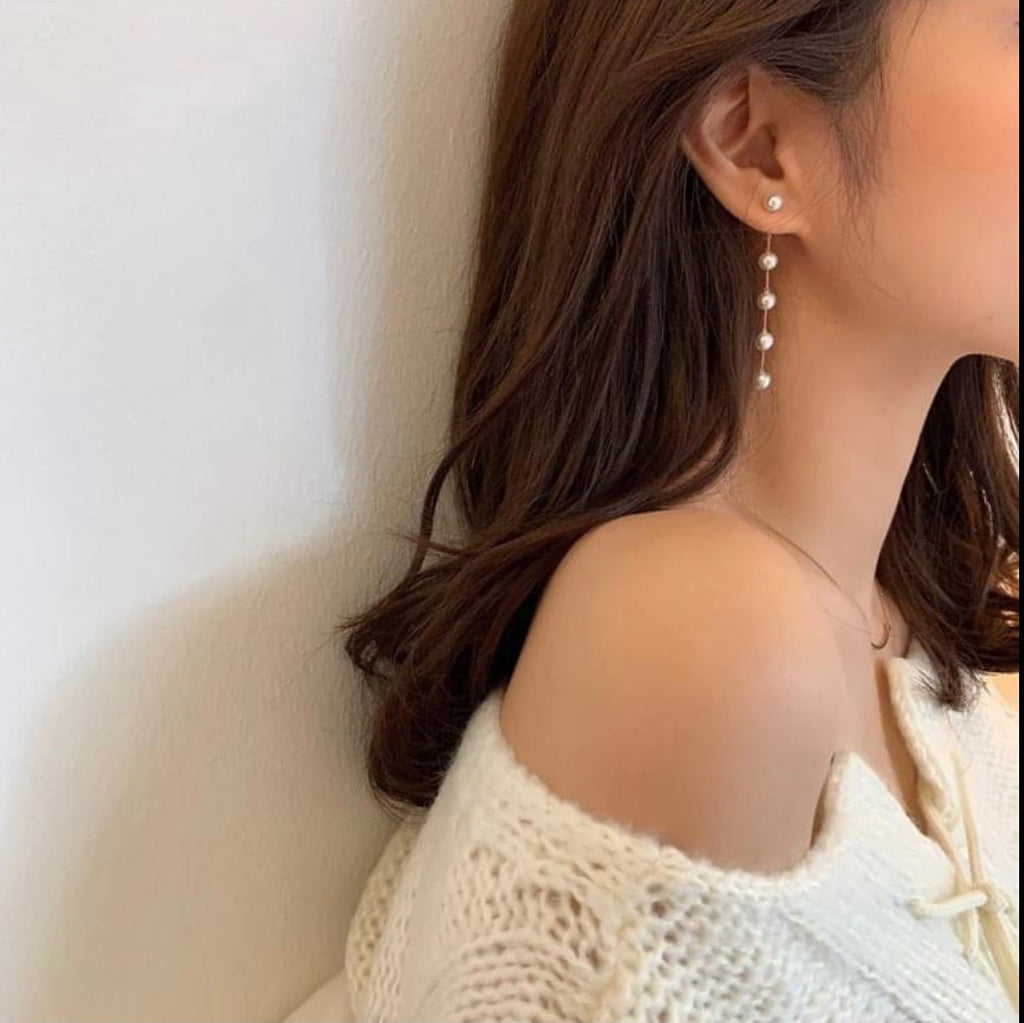 Fashion Tassel Pearl Earring for Woman