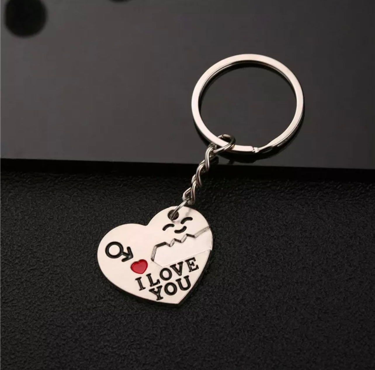 Cute Matching Heart And Key Keychain for Couple