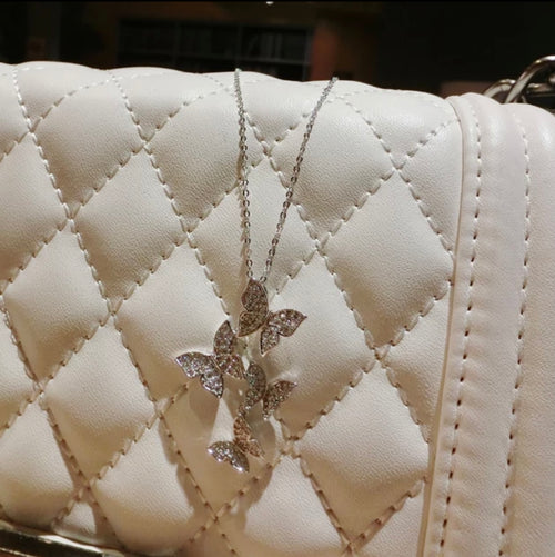Beautiful Sparkling Butterflies  Necklace for Woman