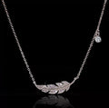 Beautiful Sparkling Feather Necklace for Woman