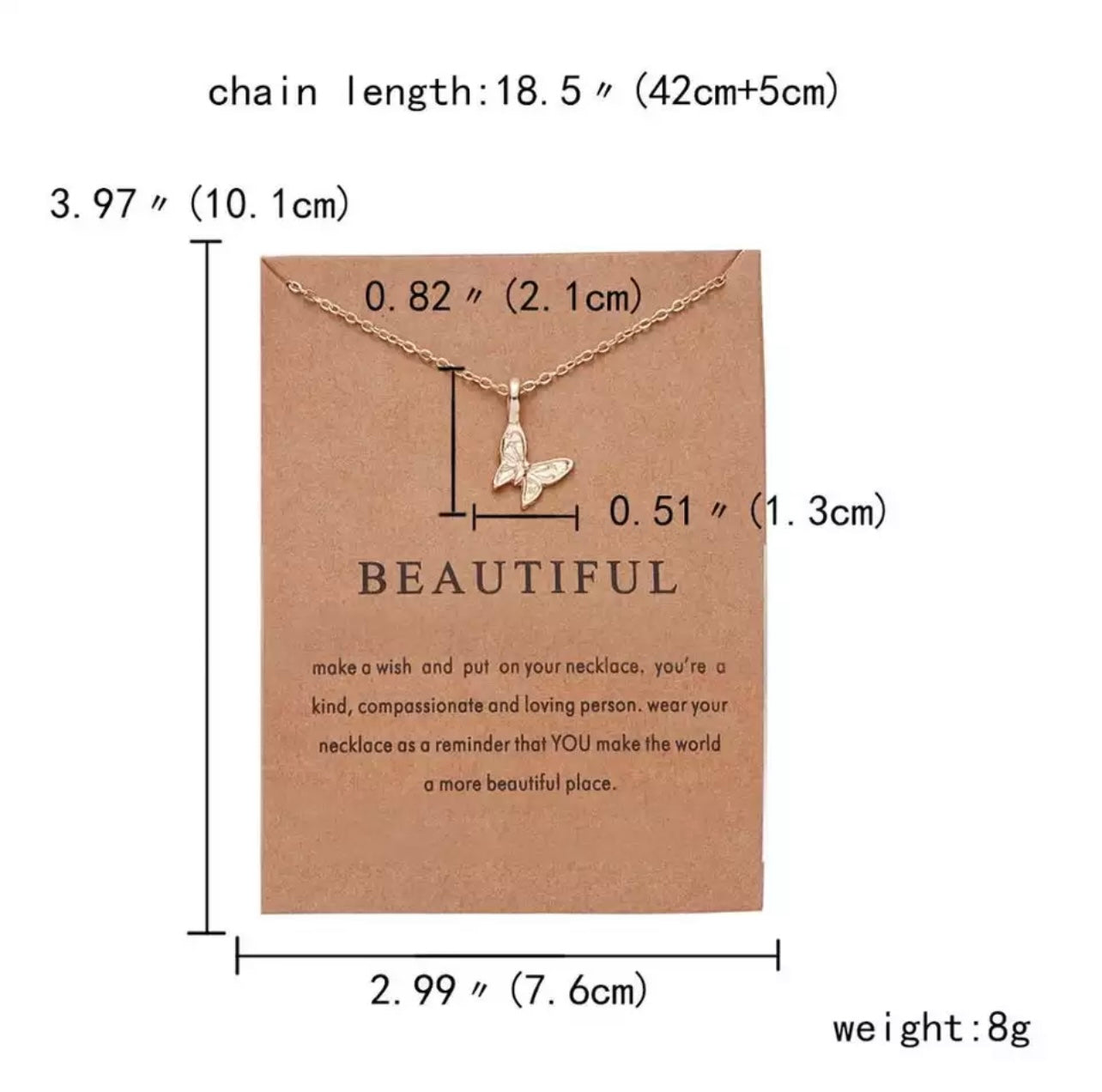 Cute Butterfly Necklace for Woman