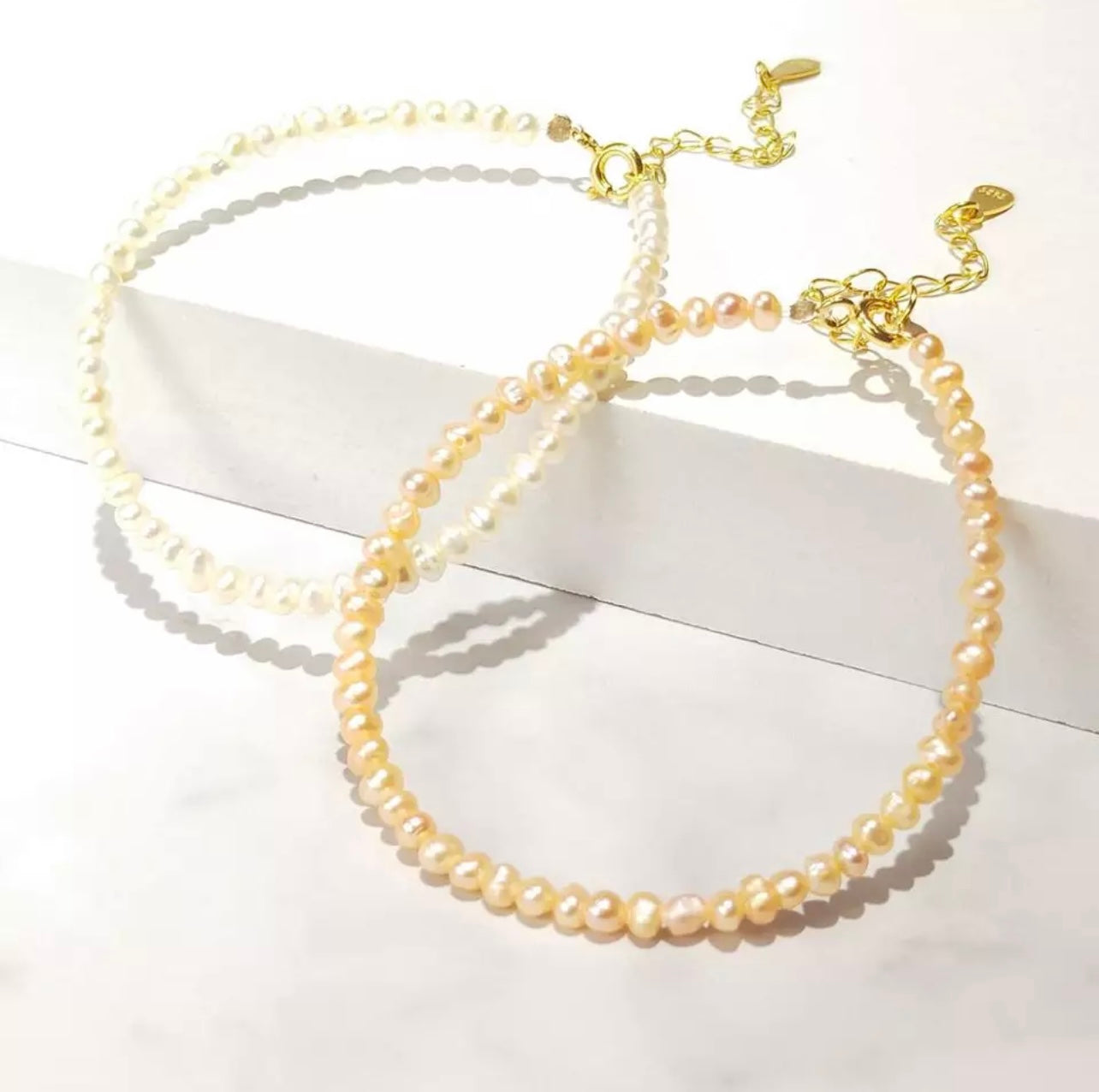 Mini Freshwater Pearl 2-3mm with 925 Silver Clasp