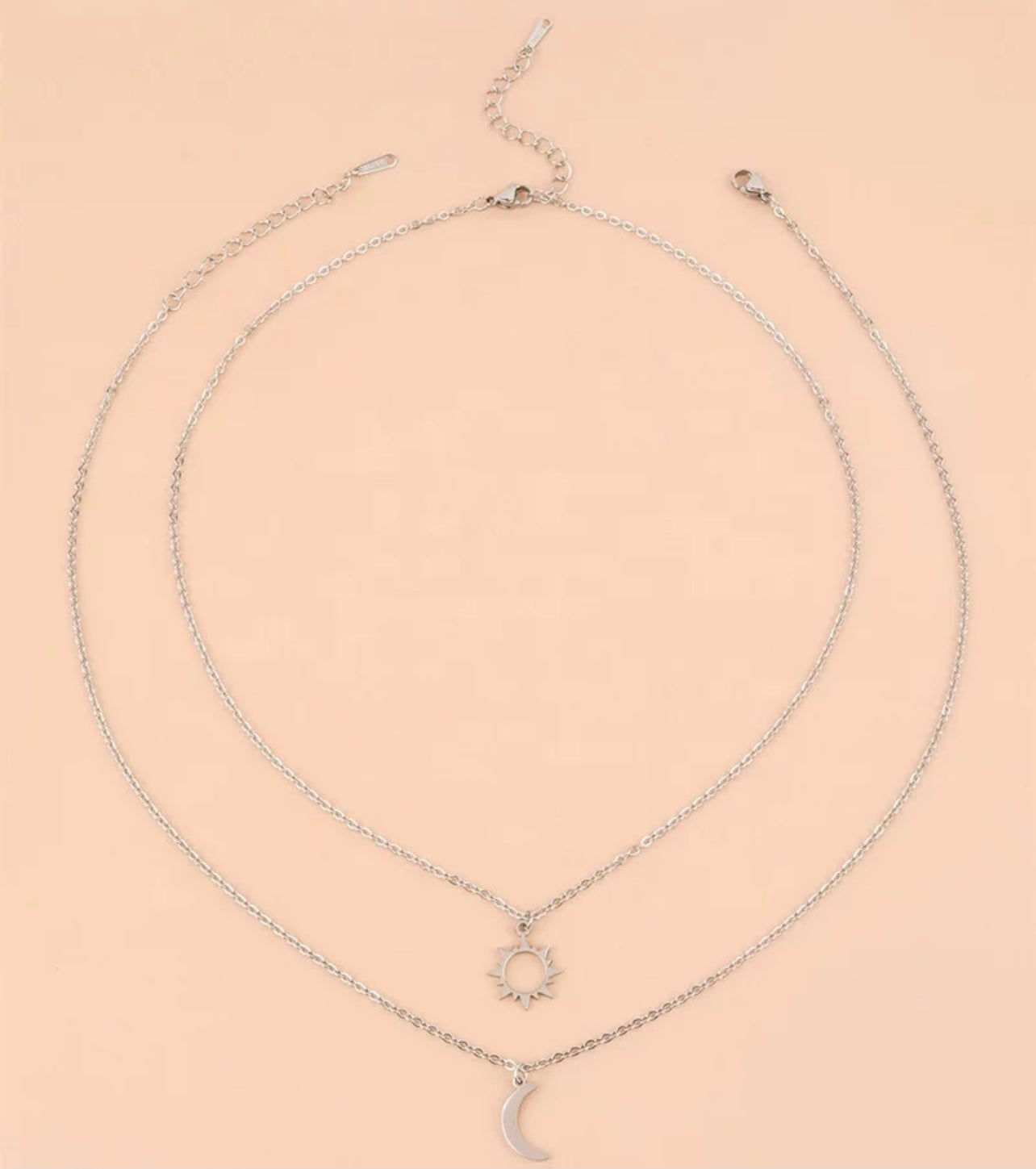 Beautiful Sun ☀️ and Moon 🌙 stainless steel Necklace for mother-daughter-son, best friend, couple