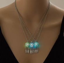 Load image into Gallery viewer, Dream Catcher glow in the dark necklaces
