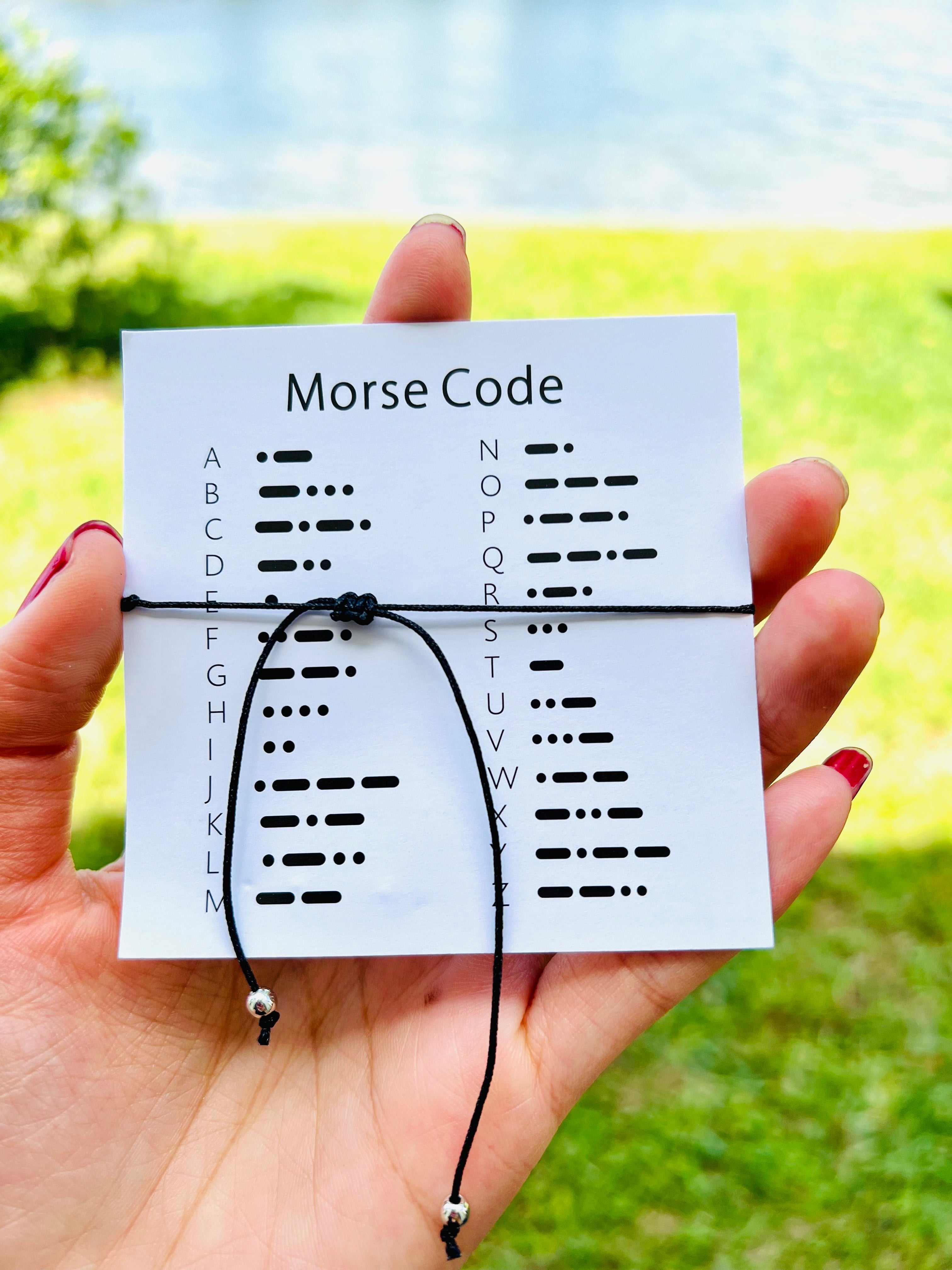 Morse code Bracelet “F..ck Covid”