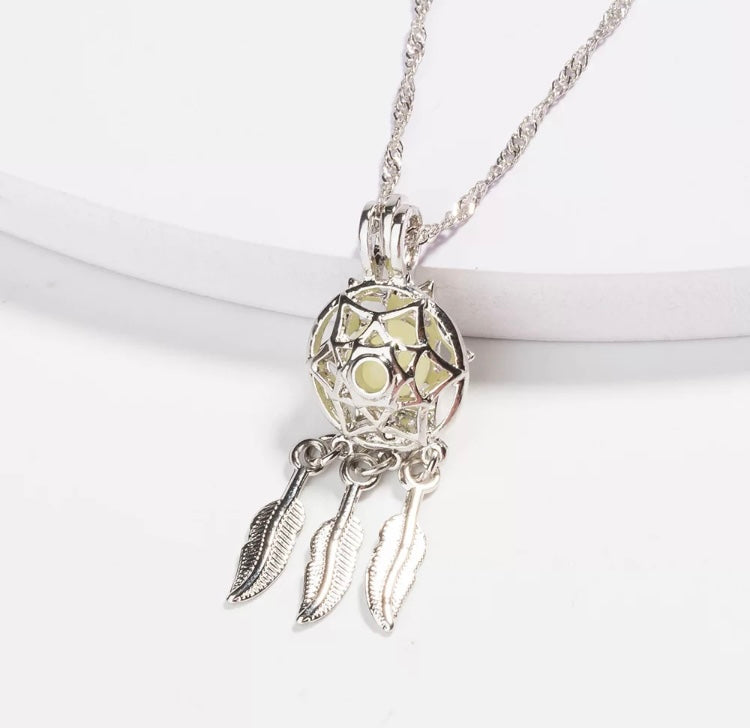Dream Catcher glow in the dark necklaces