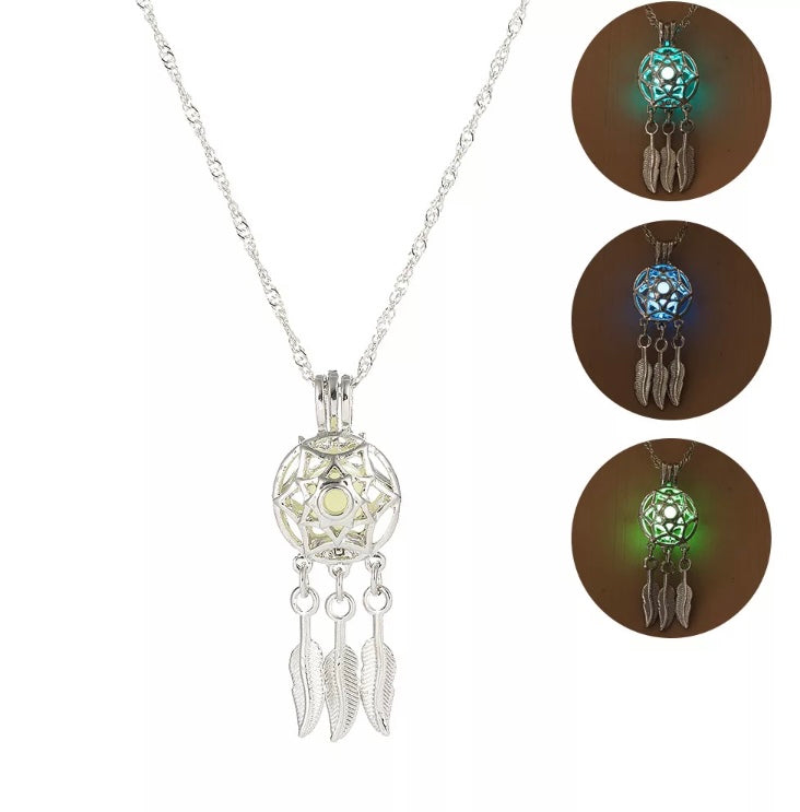 Dream Catcher glow in the dark necklaces