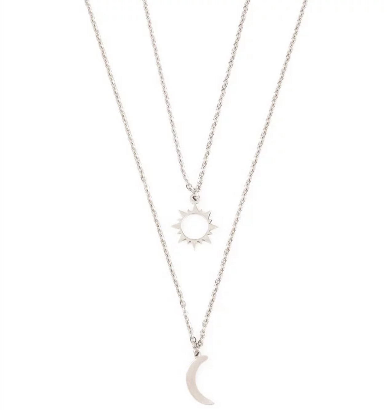 Beautiful Sun ☀️ and Moon 🌙 stainless steel Necklace for mother-daughter-son, best friend, couple