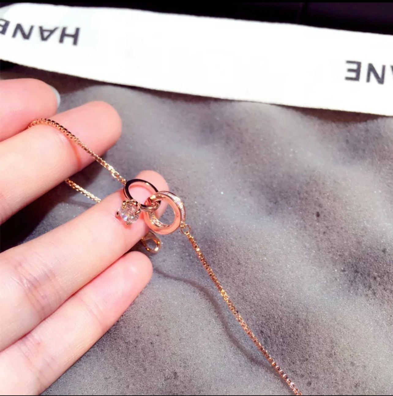 Luxury Stainlees steel Double Ring bracelets for woman