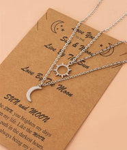 Load image into Gallery viewer, Beautiful Sun ☀️ and Moon 🌙 stainless steel Necklace for mother-daughter-son, best friend, couple

