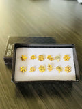 6 pcs sets Beautiful Stainless Steel Mixed Earring Stud